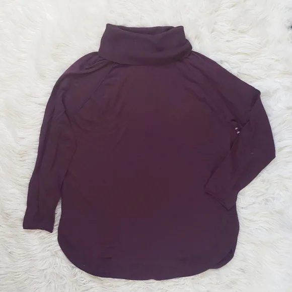 NEW Caslon Turtleneck Tunic Maroon Sweater - Picture 2 of 8